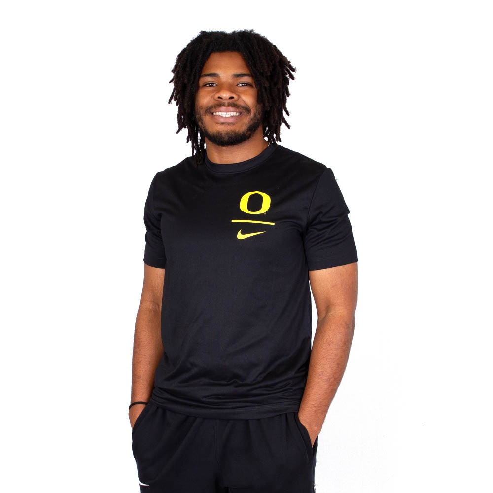 Classic Oregon O, Nike, Black, Crew Neck, Polyester, Men, Legend, T-Shirt, 853979